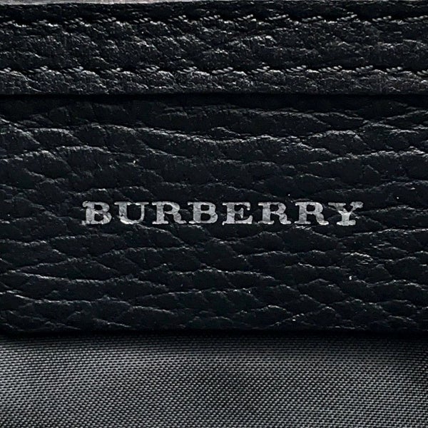 バーバリー ショルダーバッグ チェック キャンバス レザー BURBERRY バッグ 黒