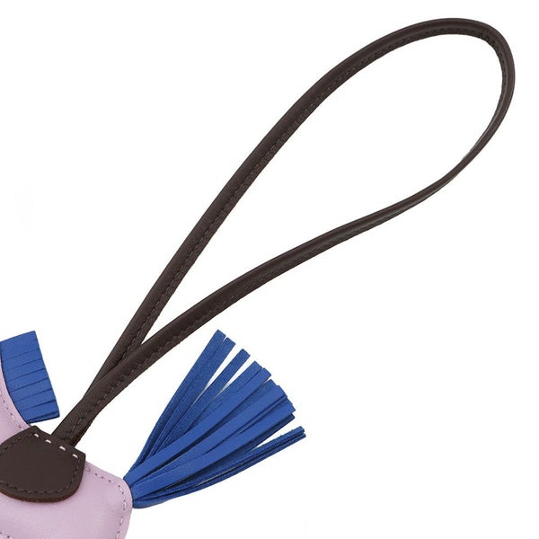 エルメス バッグチャーム ロデオPM モーヴシルベストル/ブルーフランス/ルージュセリエ ラムスキン Z刻印