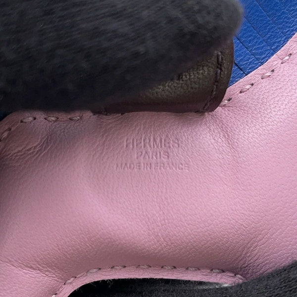 エルメス バッグチャーム ロデオPM モーヴシルベストル/ブルーフランス/ルージュセリエ ラムスキン Z刻印