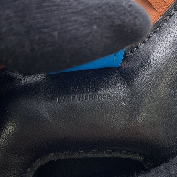 エルメス バッグチャーム ロデオPM ブラック/ゴールド/ブルーザンジバル ラムスキン Y刻印 黒