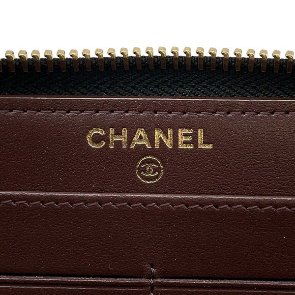 シャネル 長財布 マトラッセ クラシック ロング ジップ ウォレット ココマーク キャビアスキン A50097 CHANEL 黒