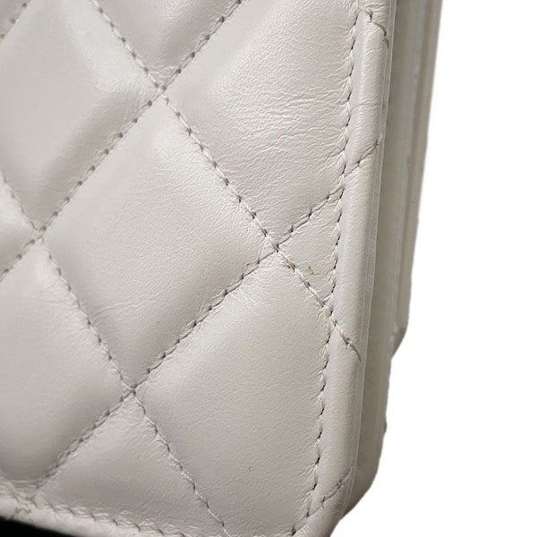 シャネル チェーンウォレット マトラッセ ココマーク ラムスキン AP2289 CHANEL ショルダーバッグ 財布 白