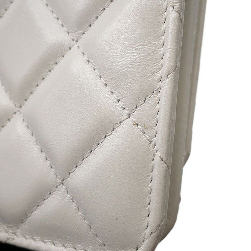 シャネル チェーンウォレット マトラッセ ココマーク ラムスキン AP2289 CHANEL ショルダーバッグ 財布 白