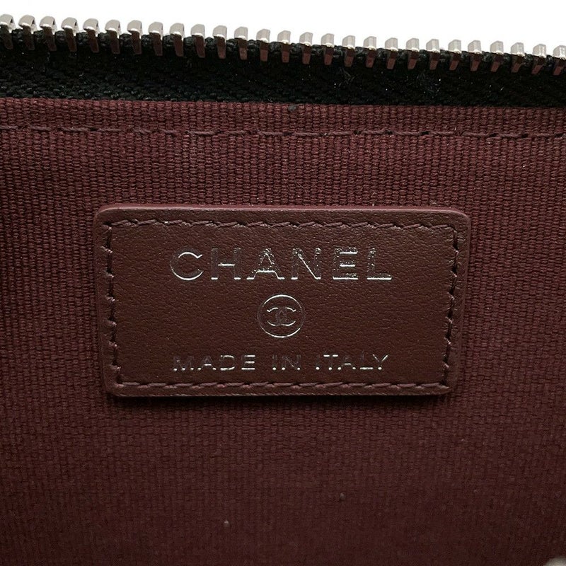 シャネル コインケース マトラッセ ココマーク キャビアスキン AP3179 フラグメント カードケース 黒