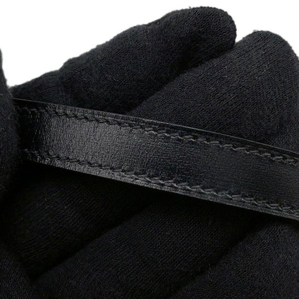 エルメス ブレスレット ケリー ドゥブルトゥール ブラック/ピンクゴールド金具 ボックスカーフ B刻印 黒