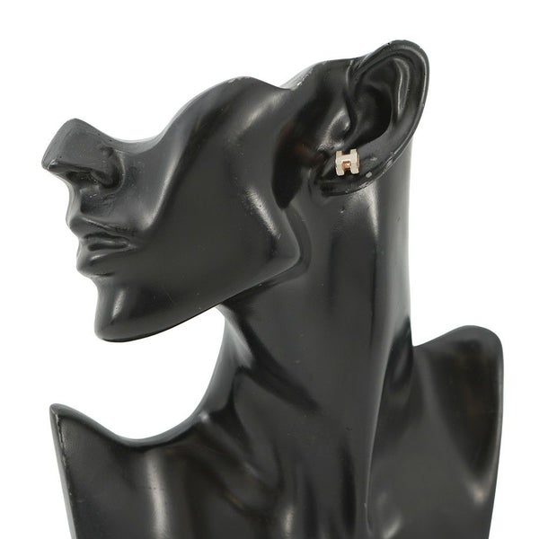 エルメス ピアス ミニ・ポップアッシュ マロングラッセ/ピンクゴールド金具 Hモチーフ HERMES Pop H ポップH