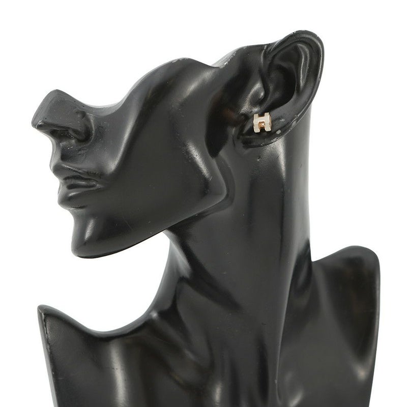 エルメス ピアス ミニ・ポップアッシュ マロングラッセ/ピンクゴールド金具 Hモチーフ HERMES Pop H ポップH