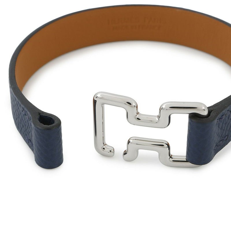 エルメス ブレスレット トゥナイト ネイビー/シルバー金具 エプソン B刻印 サイズT5 HERMES メンズ アクセサリー