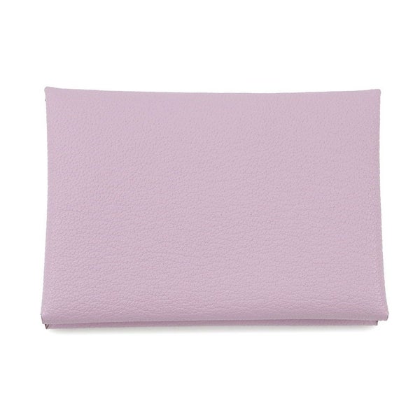 エルメス コインケース カルヴィ デュオ モーヴシルベストル/シルバー金具 シェブルミゾル U刻印 財布 シェーブル