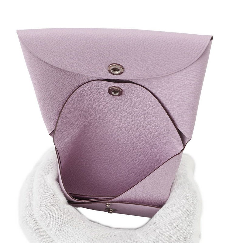 エルメス コインケース カルヴィ デュオ モーヴシルベストル/シルバー金具 シェブルミゾル U刻印 財布 シェーブル