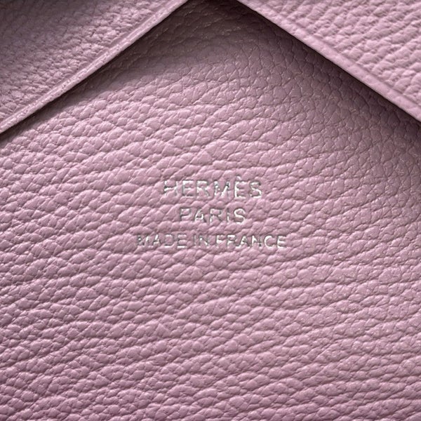 エルメス コインケース カルヴィ デュオ モーヴシルベストル/シルバー金具 シェブルミゾル U刻印 財布 シェーブル