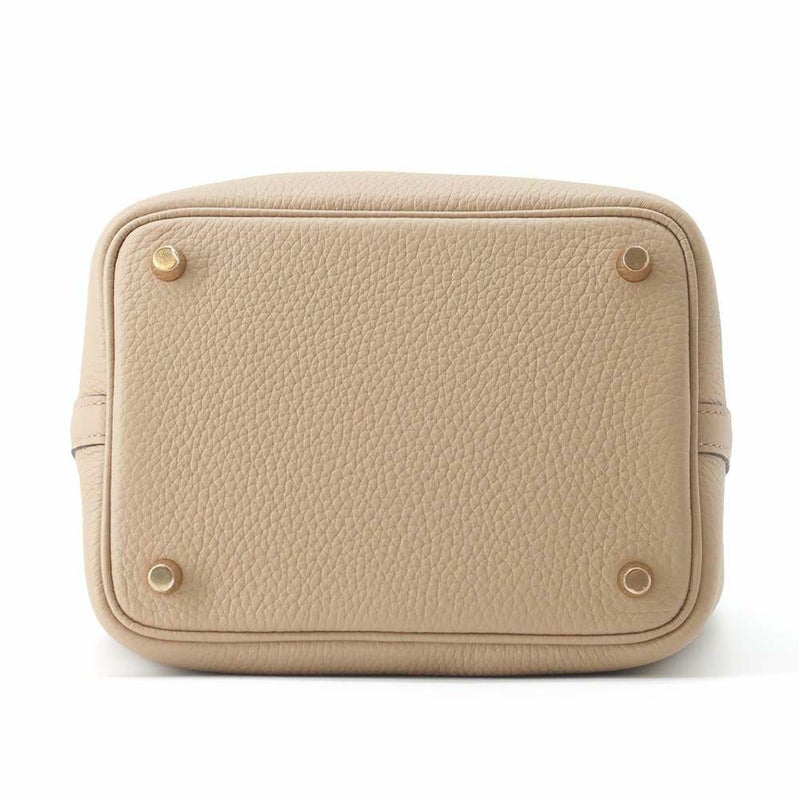 エルメス ハンドバッグ ピコタンロックPM ベージュマルファ/ゴールド金具 トリヨンクレマンス W刻印