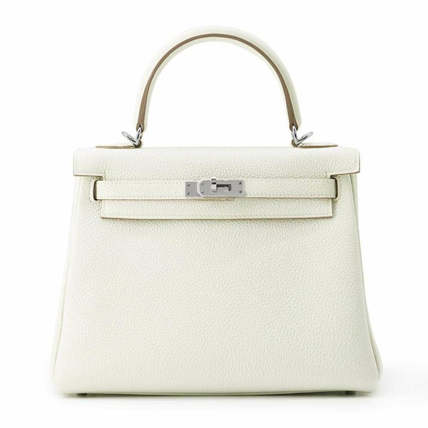 エルメス ハンドバッグ ケリー25 内縫い マッシュルーム/シルバー金具 トゴ B刻印 2wayショルダー