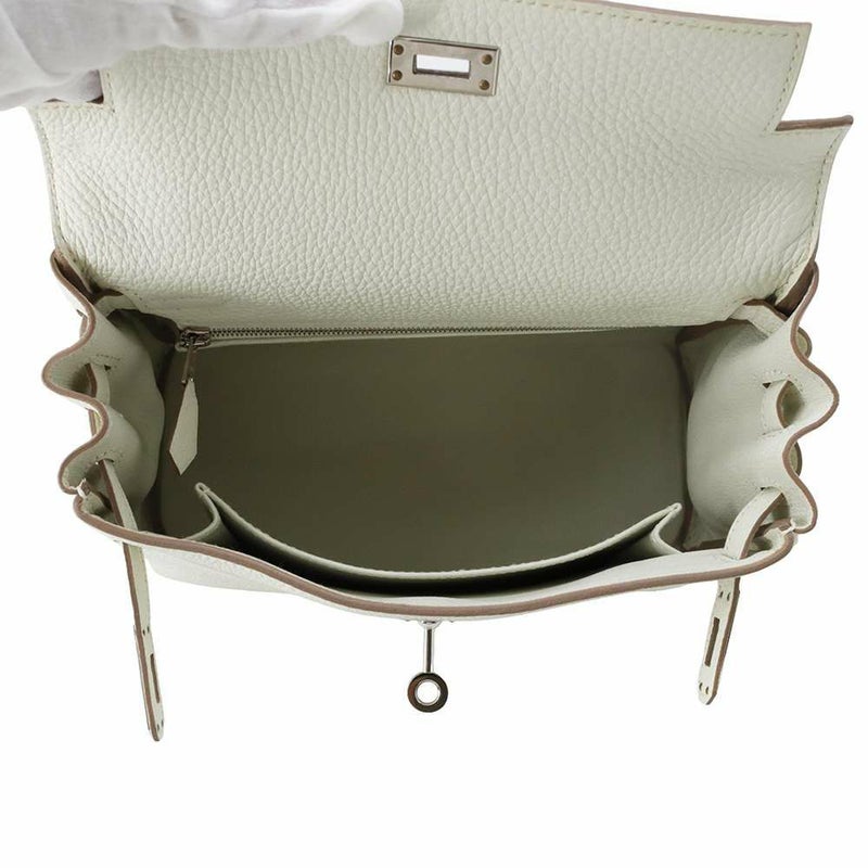 エルメス ハンドバッグ ケリー25 内縫い マッシュルーム/シルバー金具 トゴ B刻印 2wayショルダー