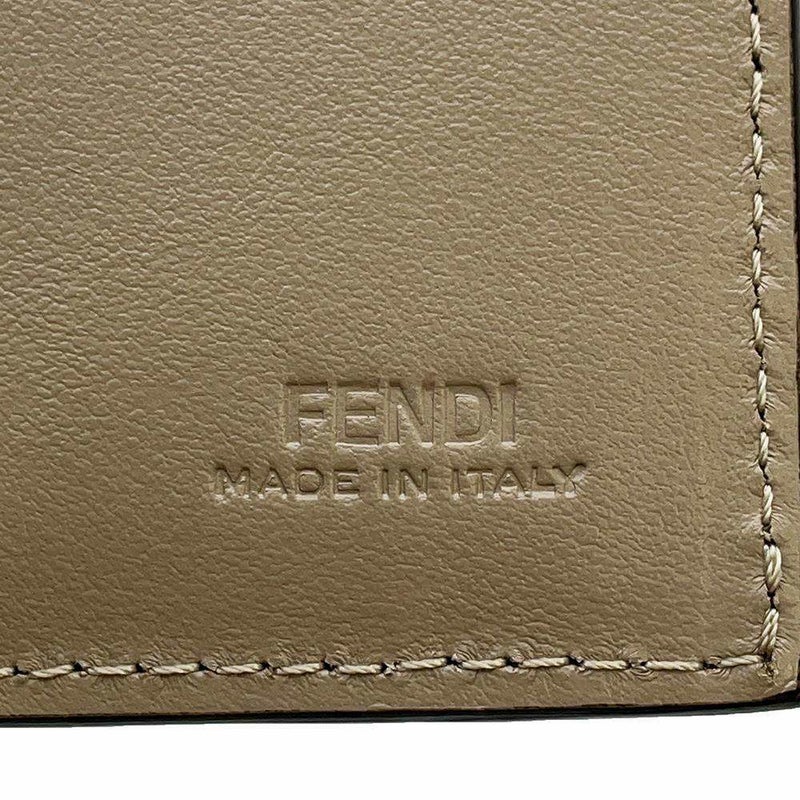 フェンディ 二つ折り財布 エフイズフェンディ 8M0387 FENDI 財布 折りたたみ ベージュ