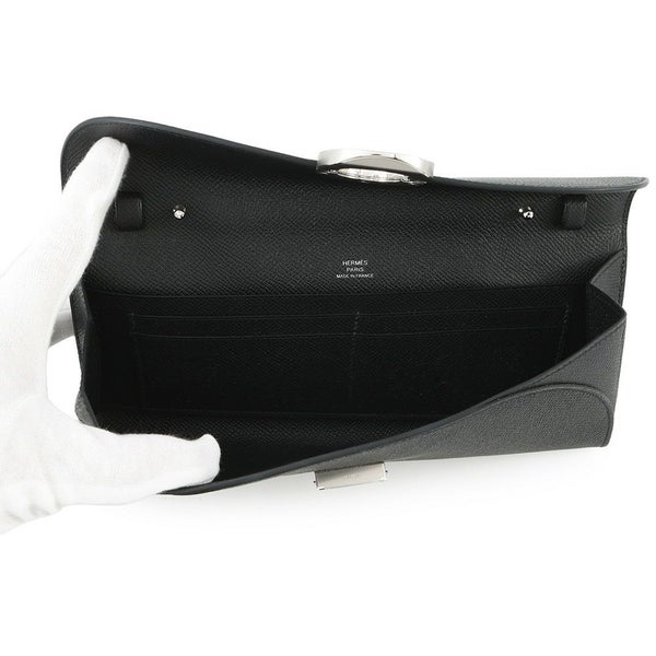 エルメス 長財布 シェーヌダンクル マイヨン トゥーゴー ブラック/ブラック金具 エプソン W刻印 エルメス 財布 黒