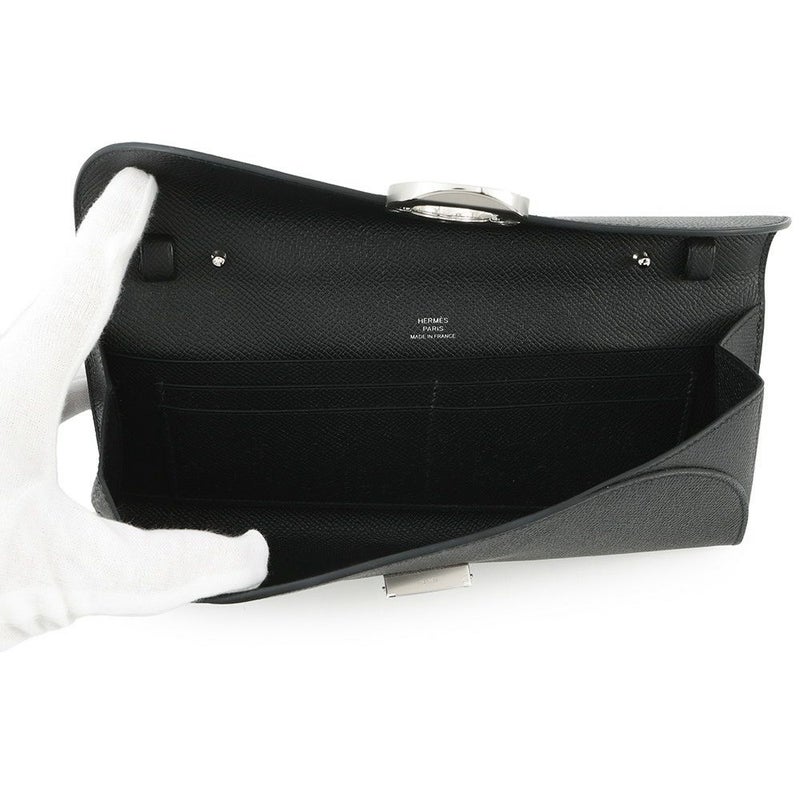 エルメス 長財布 シェーヌダンクル マイヨン トゥーゴー ブラック/ブラック金具 エプソン W刻印 エルメス 財布 黒