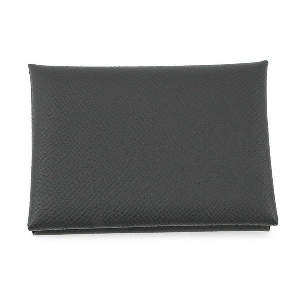 エルメス コインケース カルヴィ デュオ ヴェールマングローブ/シルバー金具 エプソン W刻印 財布