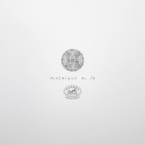 エルメス プレート ポーセリン モザイク 24 プラチナ ヴァンキャトル HERMES 食器 皿 トレー