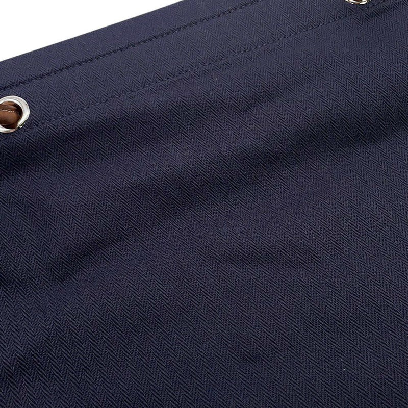 エルメス ショルダーバッグ サック アリーヌMM ブルーインディゴ/ゴールド/シルバー金具 トワルシェブロン K刻印