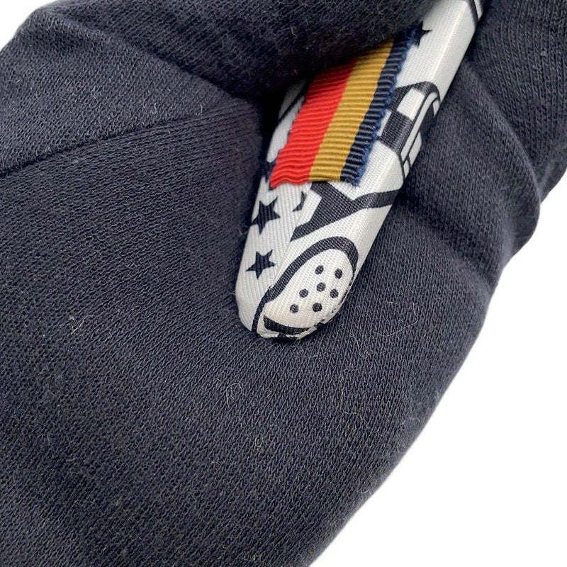 エルメス カチューシャ ジナ ジグザグ シルク HERMES ヘアアクセサリー 白 黒