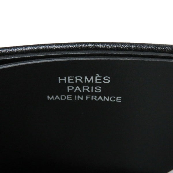 エルメス カードケース Hセリエ ブラック ボックスカーフ W刻印 HERMES カード 黒