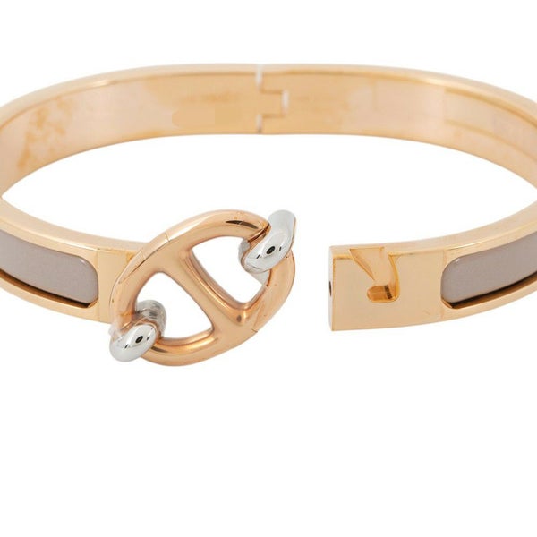 エルメス ブレスレット シェーヌダンクル ミニクリック PM マロングラッセ/ピンクゴールド金具