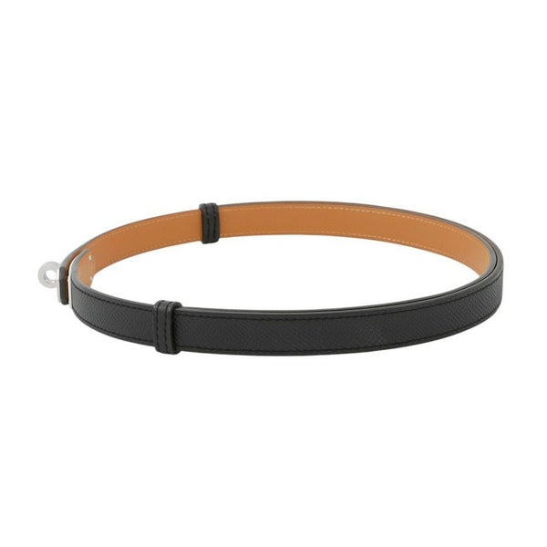 エルメス ケリーベルト ブラック/シルバー金具 エプソン B刻印 HERMES 黒