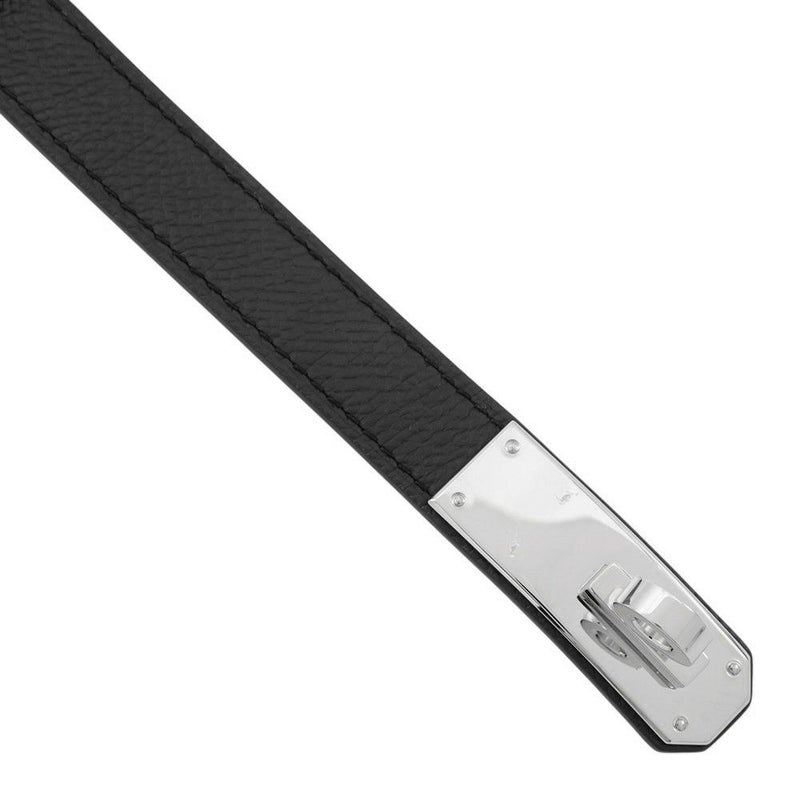 エルメス ケリーベルト ブラック/シルバー金具 エプソン B刻印 HERMES 黒
