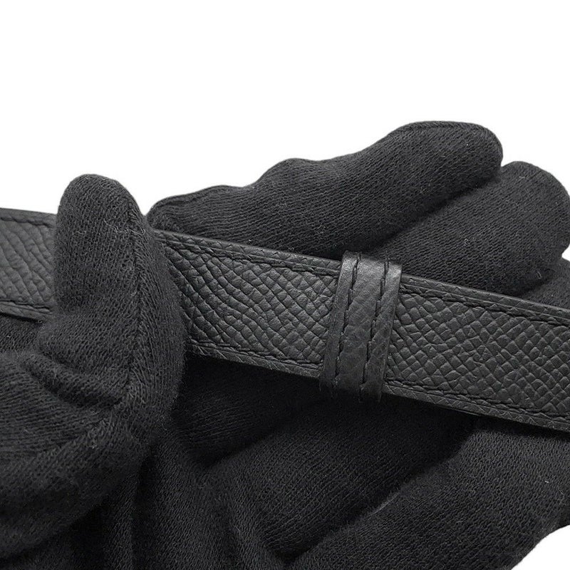 エルメス ケリーベルト ブラック/シルバー金具 エプソン B刻印 HERMES 黒