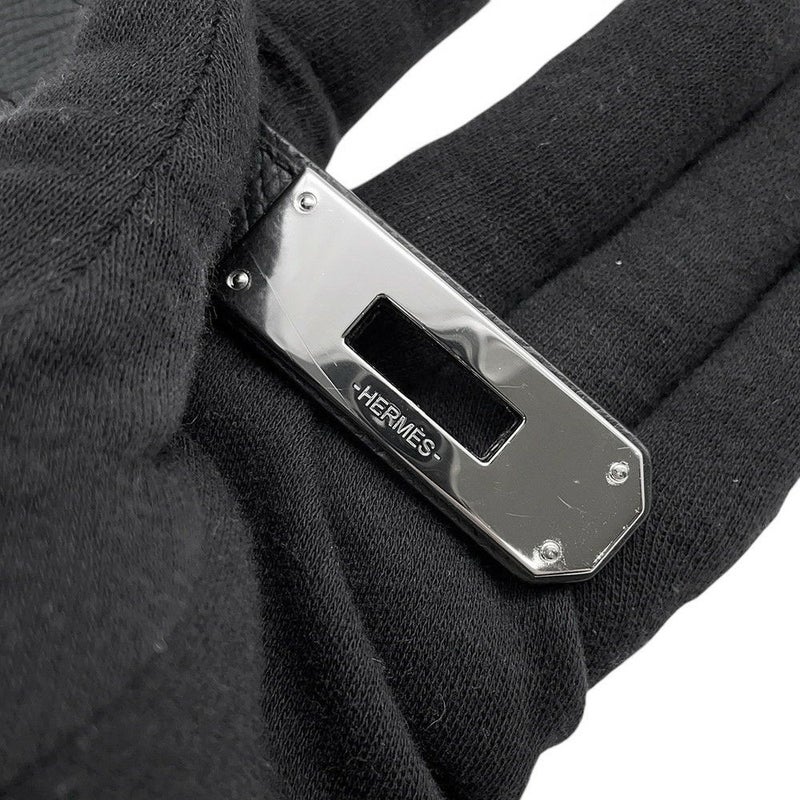 エルメス ケリーベルト ブラック/シルバー金具 エプソン B刻印 HERMES 黒