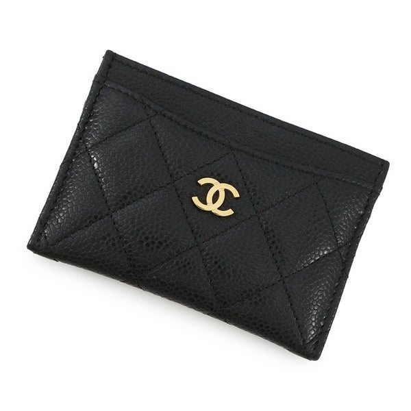 シャネル カードケース クラシック マトラッセ ココマーク キャビアスキン AP0213 CHANEL 定期入れ 名刺入れ パスケース 黒
