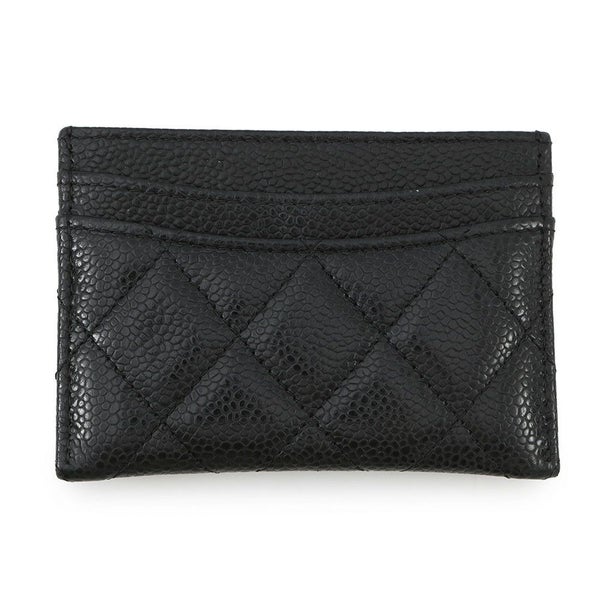 シャネル カードケース クラシック マトラッセ ココマーク キャビアスキン AP0213 CHANEL 定期入れ 名刺入れ パスケース 黒