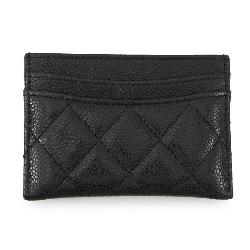 シャネル カードケース クラシック マトラッセ ココマーク キャビアスキン AP0213 CHANEL 定期入れ 名刺入れ パスケース 黒