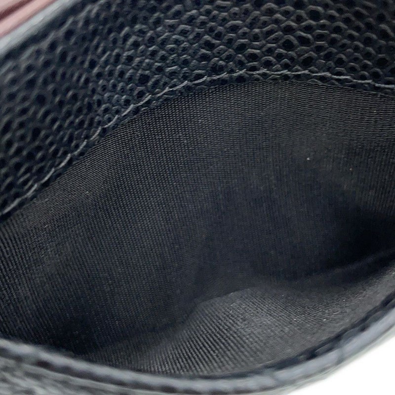 シャネル カードケース クラシック マトラッセ ココマーク キャビアスキン AP0213 CHANEL 定期入れ 名刺入れ パスケース 黒