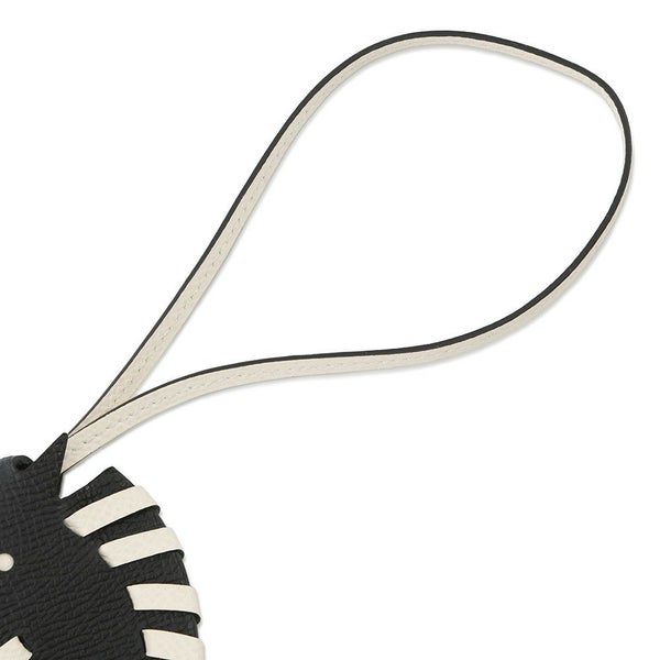 エルメス バッグチャーム シュバル トレッセ　ブラック/ナタ エプソン K刻印 HERMES チャーム 黒