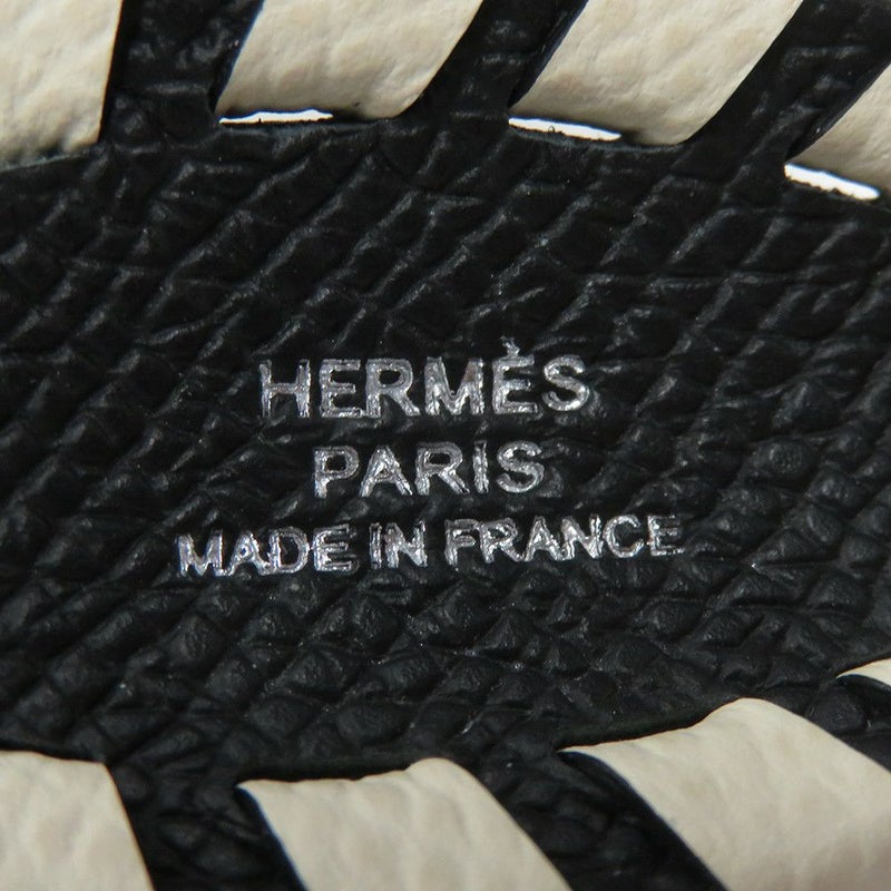 エルメス バッグチャーム シュバル トレッセ　ブラック/ナタ エプソン K刻印 HERMES チャーム 黒