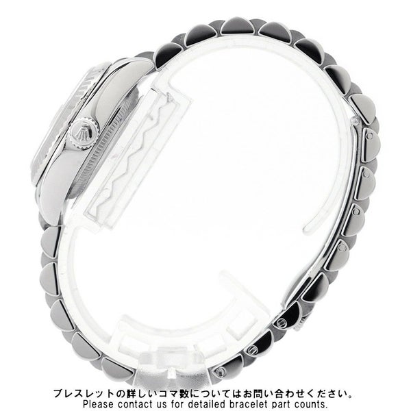 ロレックス デイトジャスト26 SS/K18WGホワイトゴールド 10Pダイヤ 179174G 腕時計 ピンクゴールドクリスタル文字盤