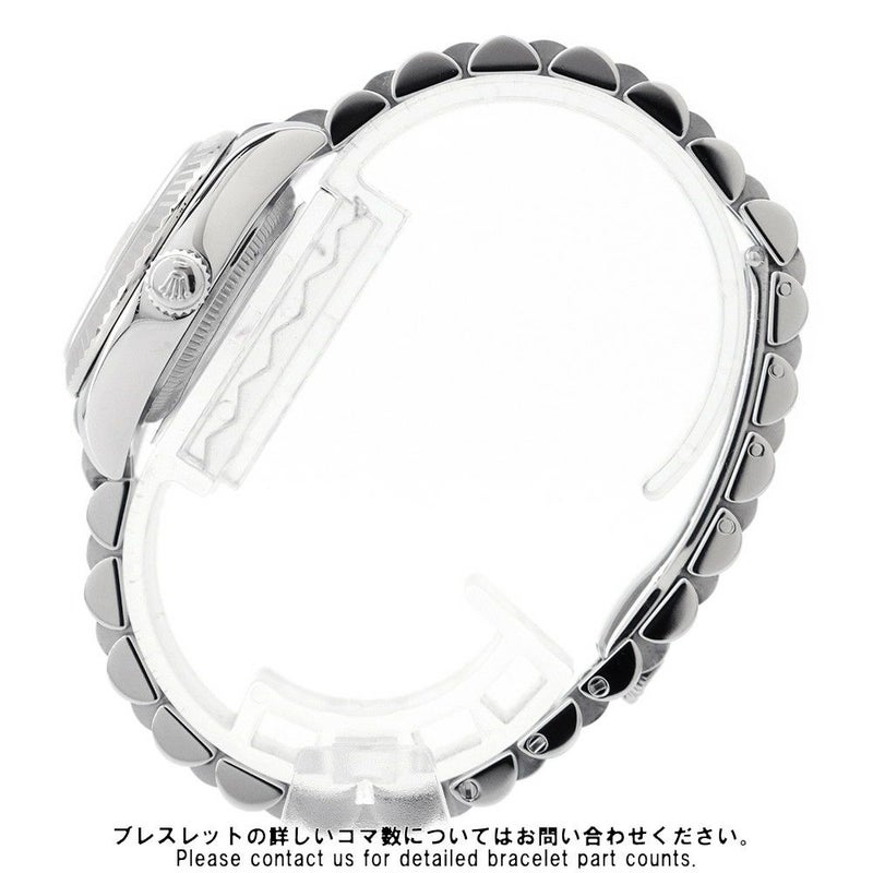 ロレックス デイトジャスト26 SS/K18WGホワイトゴールド 10Pダイヤ 179174G 腕時計 ピンクゴールドクリスタル文字盤