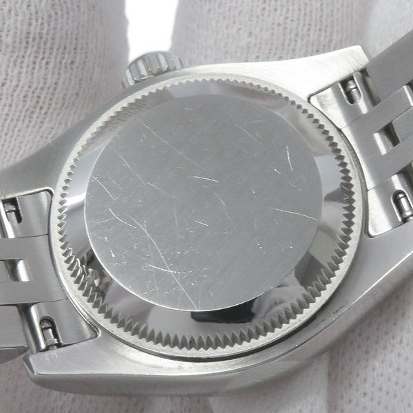 ロレックス デイトジャスト26 SS/K18WGホワイトゴールド 10Pダイヤ 179174G 腕時計 ピンクゴールドクリスタル文字盤