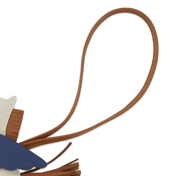 エルメス バッグチャーム ロデオPM ペガサス クレ/ブルータイ/ゴールド ラムスキン K刻印 HERMES チャーム オーナメント