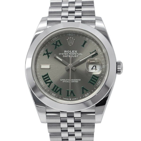 ロレックス デイトジャスト41 ランダムシリアル ルーレット 126300 ROLEX 腕時計 スレート文字盤