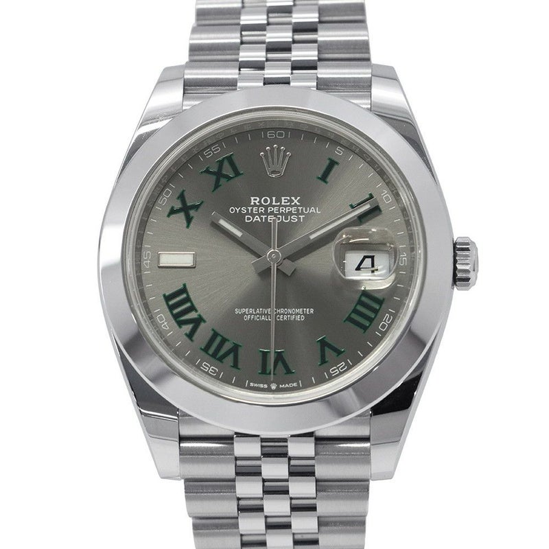 ロレックス デイトジャスト41 ランダムシリアル ルーレット 126300 ROLEX 腕時計 スレート文字盤