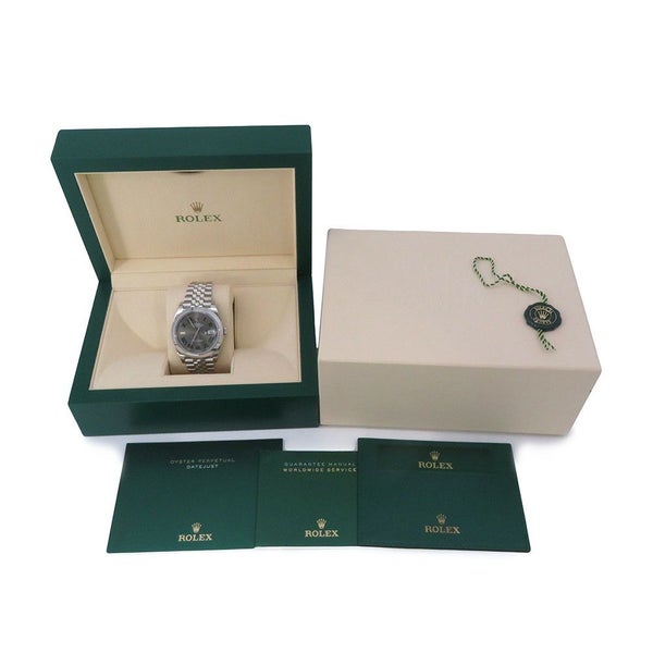 ロレックス デイトジャスト41 ランダムシリアル ルーレット 126300 ROLEX 腕時計 スレート文字盤