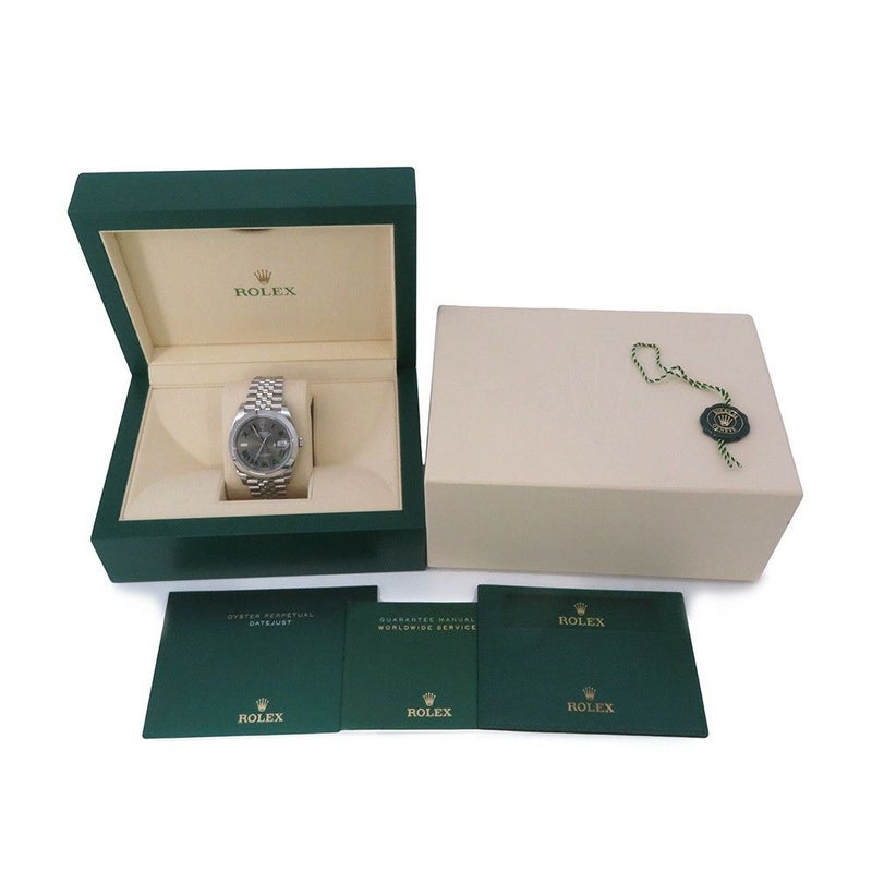 ロレックス デイトジャスト41 ランダムシリアル ルーレット 126300 ROLEX 腕時計 スレート文字盤