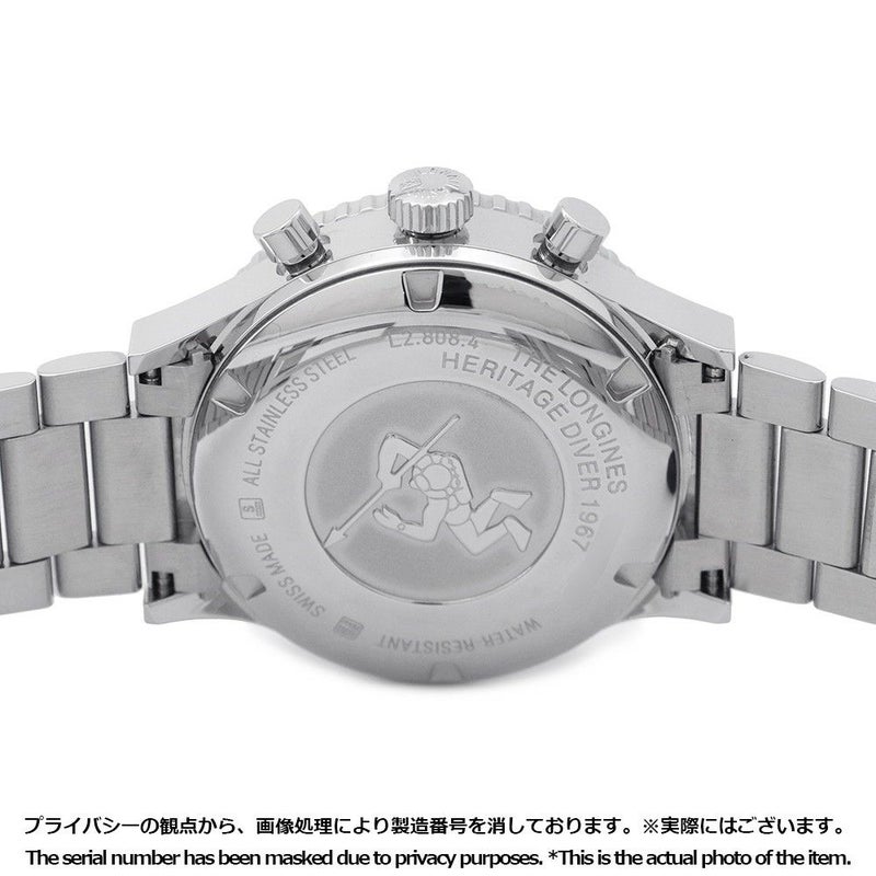 ロンジン ヘリテージダイバー 1967 L2.808.4.52.6 LONGINES 腕時計 黒文字盤