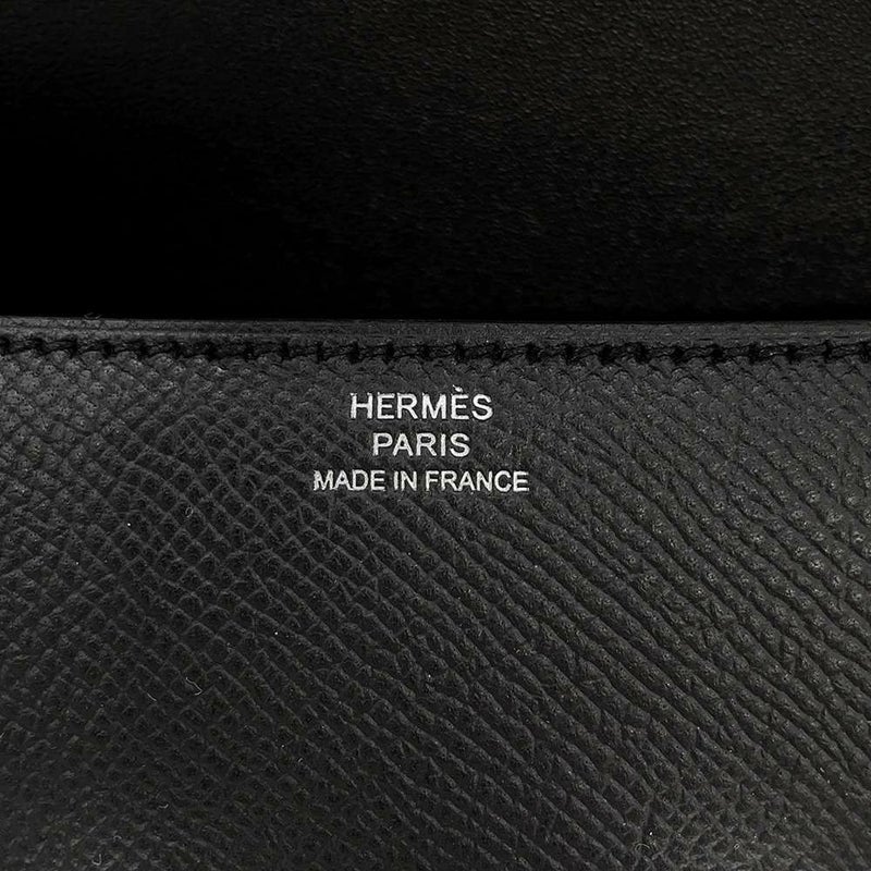 エルメス コンスタンス エラン ミロワール ブラック/シルバー金具 ヴォーエプソン W刻印 Constance 黒