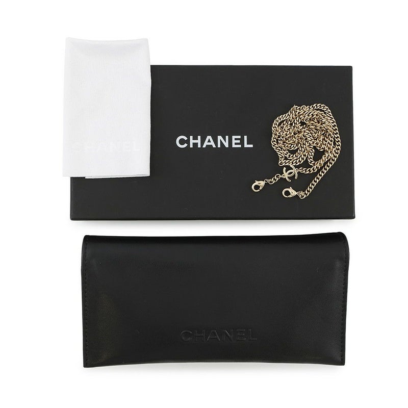 シャネル サングラス ラウンド シェイプ アイウェア 4245 CHANEL チェーン 黒