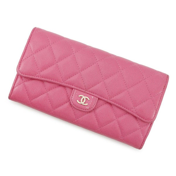 シャネル 長財布 マトラッセ ココマーク クラシック ロング フラップ ウォレット キャビアスキン AP0241 CHANEL