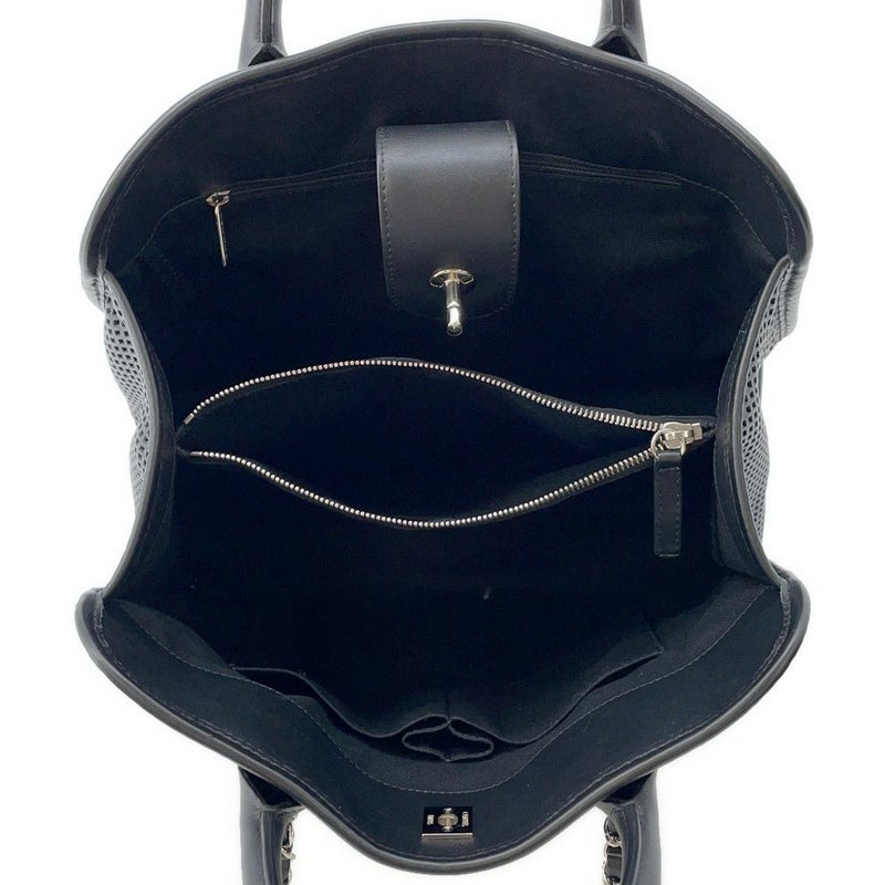 シャネル トートバッグ フレンチリビエラ A67654 2way メッシュ 黒